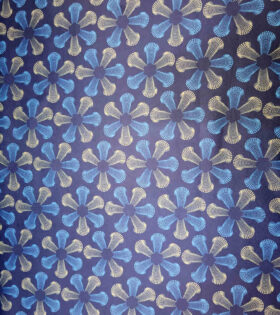 Digital Printed Duchess Satin - Ethnic - Navy Blue