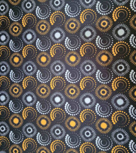 Digital Printed Duchess Satin - Ethnic - Black