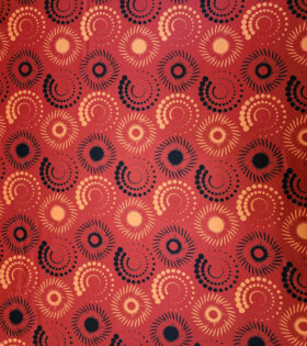 Digital Printed Duchess Satin - Ethnic - Red