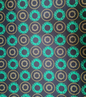 Digital Printed Duchess Satin - Ethnic - Emerald Green
