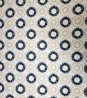 Digital Printed Duchess Satin - Ethnic - Black