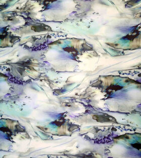 Digital Printed Duchess Satin - Abstract - Purple