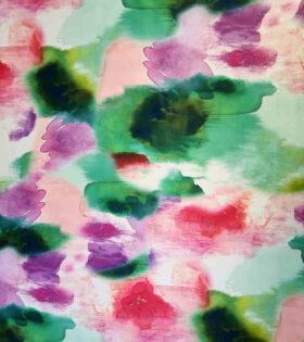 Digital Printed Duchess Satin - Abstract - Lilac