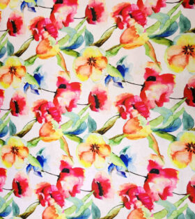 Printed Mini-Matt - Floral - Sulphur yellow
