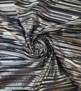 Pleated Plisse Satin (Aurora) - Black