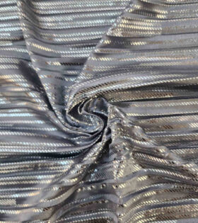Pleated Plisse Satin (Aurora) - Grey