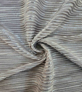 Pleated Plisse Satin (Foil) - Light Grey