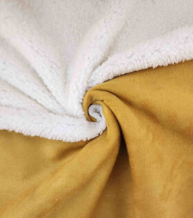 Sherpa Bonded Suede - Mustard