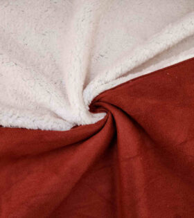 Sherpa Bonded Suede - Rust