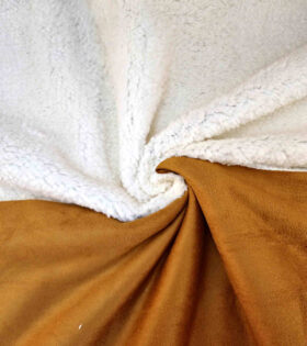 Sherpa Bonded Suede - Old Gold