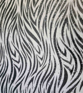 Swirl Sugar Metallic Tulle - Black