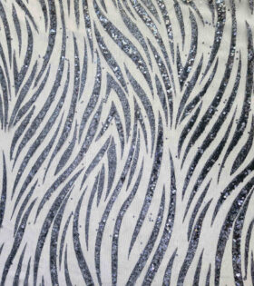 Swirl Sugar Metallic Tulle - Navy Blue