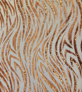 Swirl Sugar Metallic Tulle - Rust