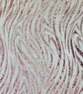 Swirl Sugar Metallic Tulle - Rose Gold