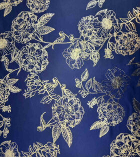 Plain Foil Duchess Satin - Navy Blue