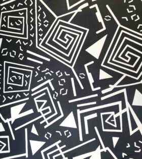 Printed Mini-Matt - Abstract - Black