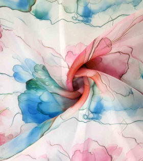 Printed Organdy Satin