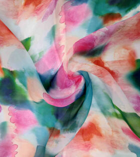 Printed Organdy Satin