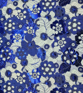 Brocade Morocco - Floral - Royal Blue
