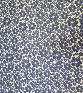 Denim Jacquard - White - Floral