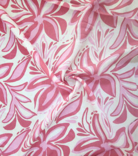 Nylon Rayon - Floral - Pink
