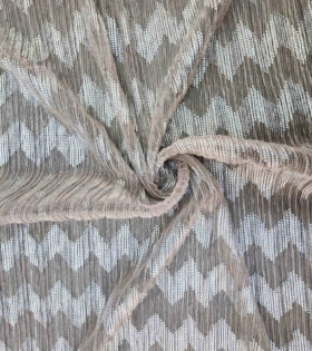 Pleated Foil - Chevron - Dusty Pink