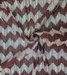 Pleated Foil - Chevron - Maroon