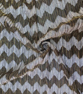Pleated Foil - Chevron - Olive