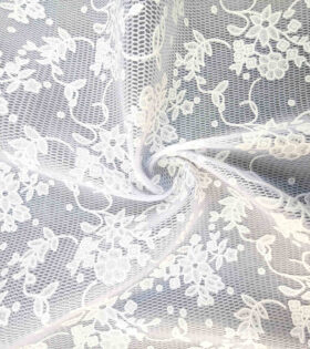 Rhinestone Honeycomb Mesh - White
