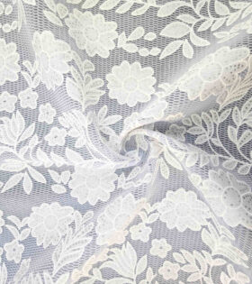 Rhinestone Honeycomb Mesh - White