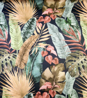 Printed Mini Matt - Night Garden - Black
