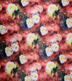 Digital Printed Duchess Satin - Roses