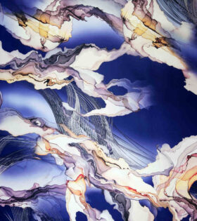 Digital Printed Duchess Satin - Abstract