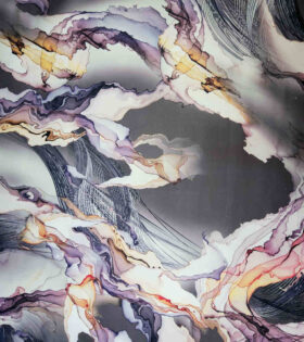 Digital Printed Duchess Satin - Abstract