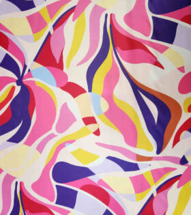 Digital Printed Duchess Satin - Abstract - Pink