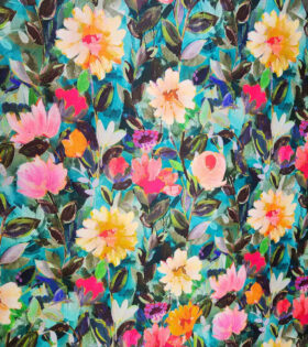 Digital Printed Duchess Satin - Floral
