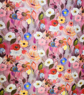 Digital Printed Duchess Satin - Floral