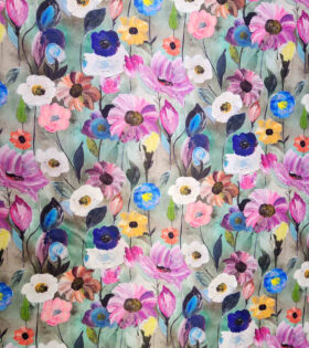 Digital Printed Duchess Satin - Floral