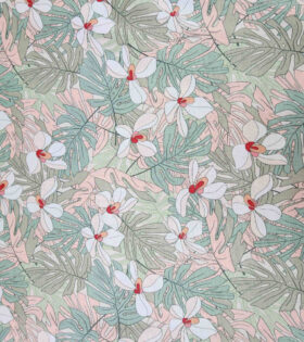 Printed Linen - Floral - Blush