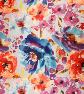 Digital Printed Duchess Satin - Floral