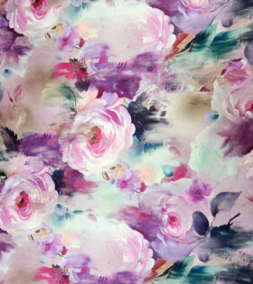 Digital Printed Duchess Satin - Floral