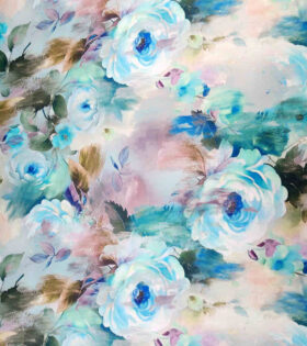 Digital Printed Duchess Satin - Floral