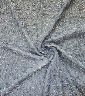 Rolling Sequins Mesh - Denim