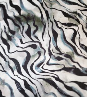 Digital Printed Duchess Satin - Natural