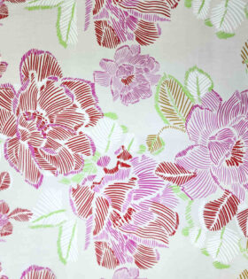 Rayon Challis - Floral - Stone