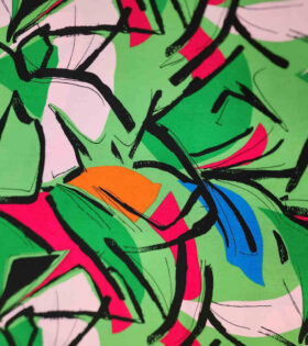 Rayon Challis - Abstract - Apple Green