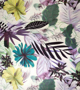Printed DTY - Leaves - Lilac