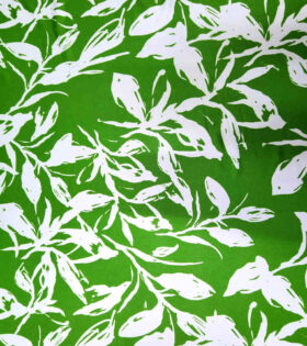 Printed DTY - Leaves - Apple Green