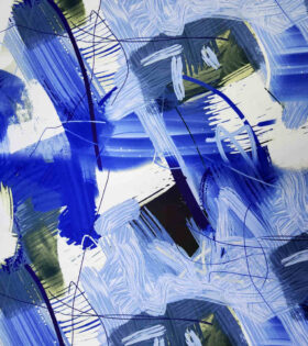 Printed DTY - Abstract - Royal Blue