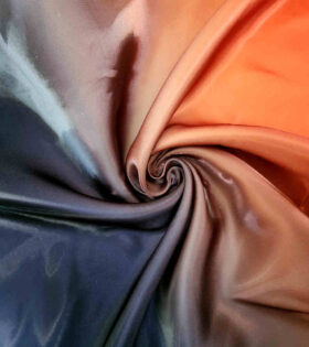 Ombre Mikado Satin - Burnt Orange
